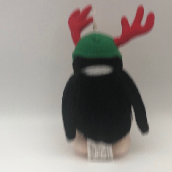 Vintage OPUS Christmas Plush with Reindeer Antlers - Opus n' Bill - 8 Inches - Picture 2 of 4